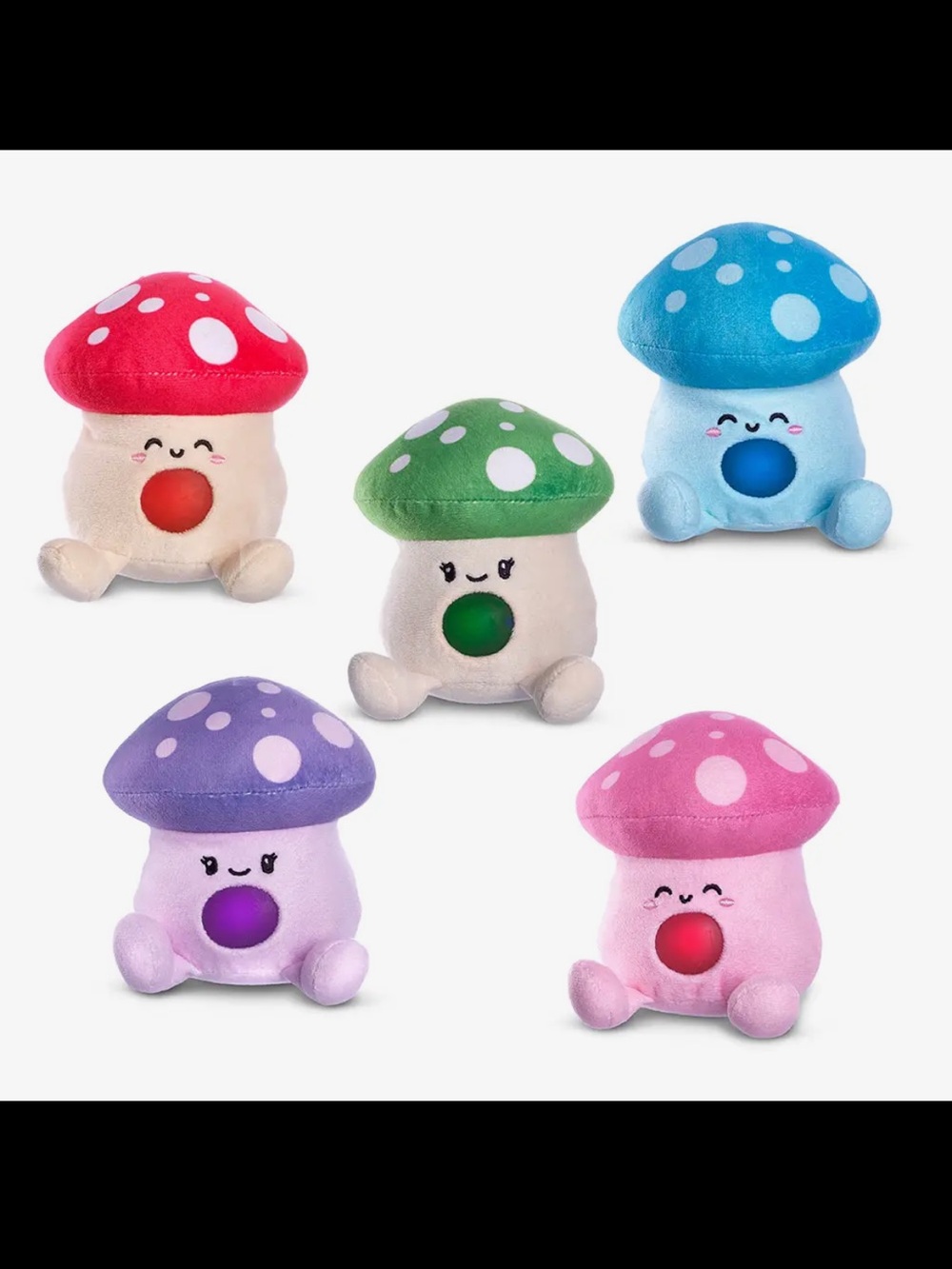 Plush Mushroom Sensory Toy – Assorted Colors 1 Random Color